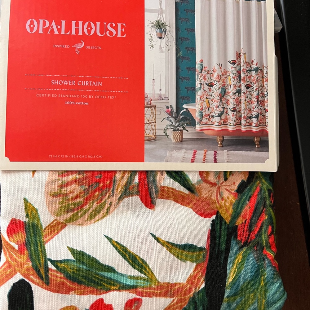 Opalhouse Multicolor Floral Bird Shower Curtain